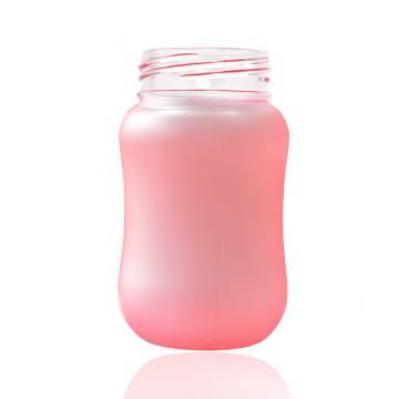 Manchon en silicone pour biberon nouveau-né rose convivial pour l&#39;allaitement en verre en gros orange